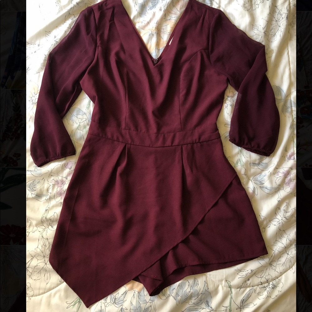Charlotte Russe Maroon Romper Medium